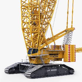 3D LIEBHERR LR 11000 Heawy Crawler Crane Rigged model
